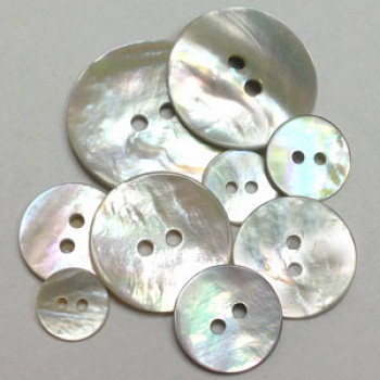 AG-110 Natural Agoya Shell Button - 11 Sizes, Sold by the Dozen